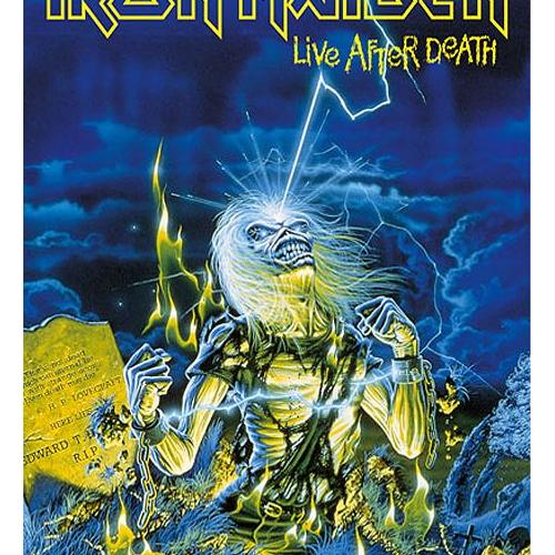 Iron Maiden Live After Death サイン入り Drapeau Iron Maiden Live After Death 66 x 105 cm - Cdiscount